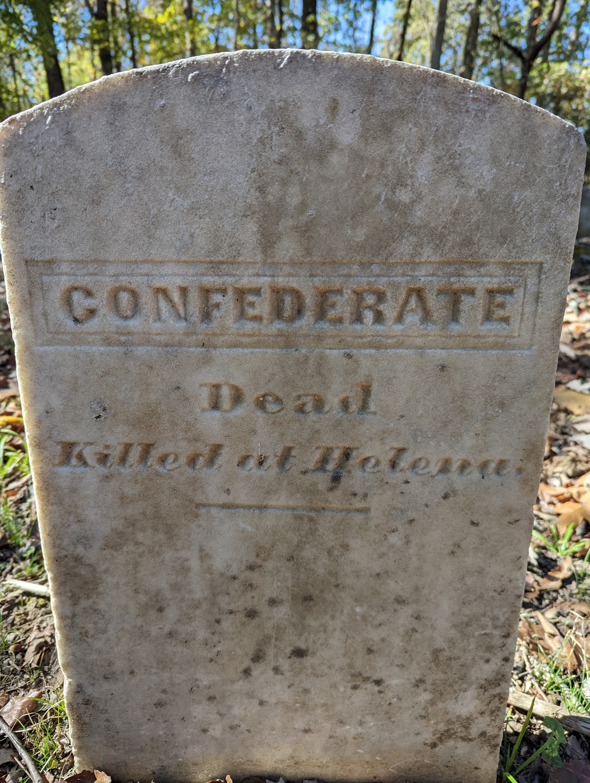 Confederate Cemetary cemetery grounds and headstones