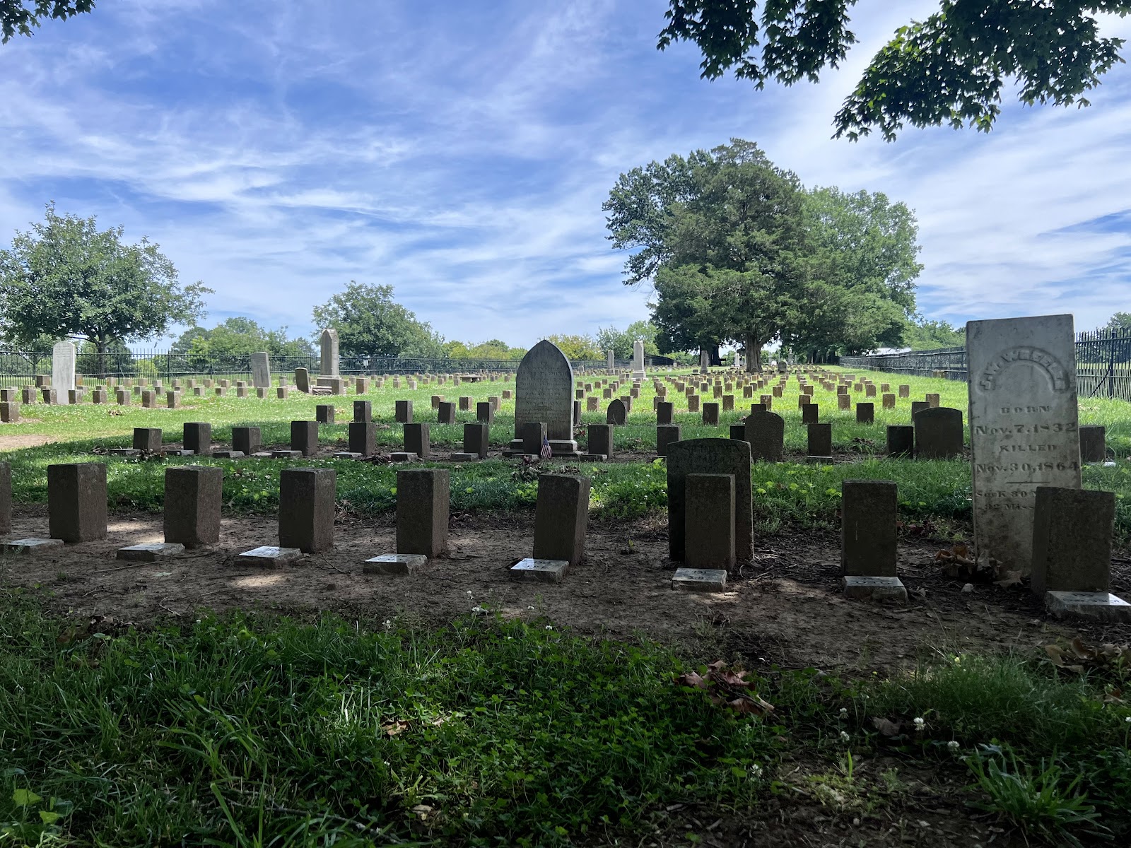 Confederate Cemetery cemetery grounds and headstones