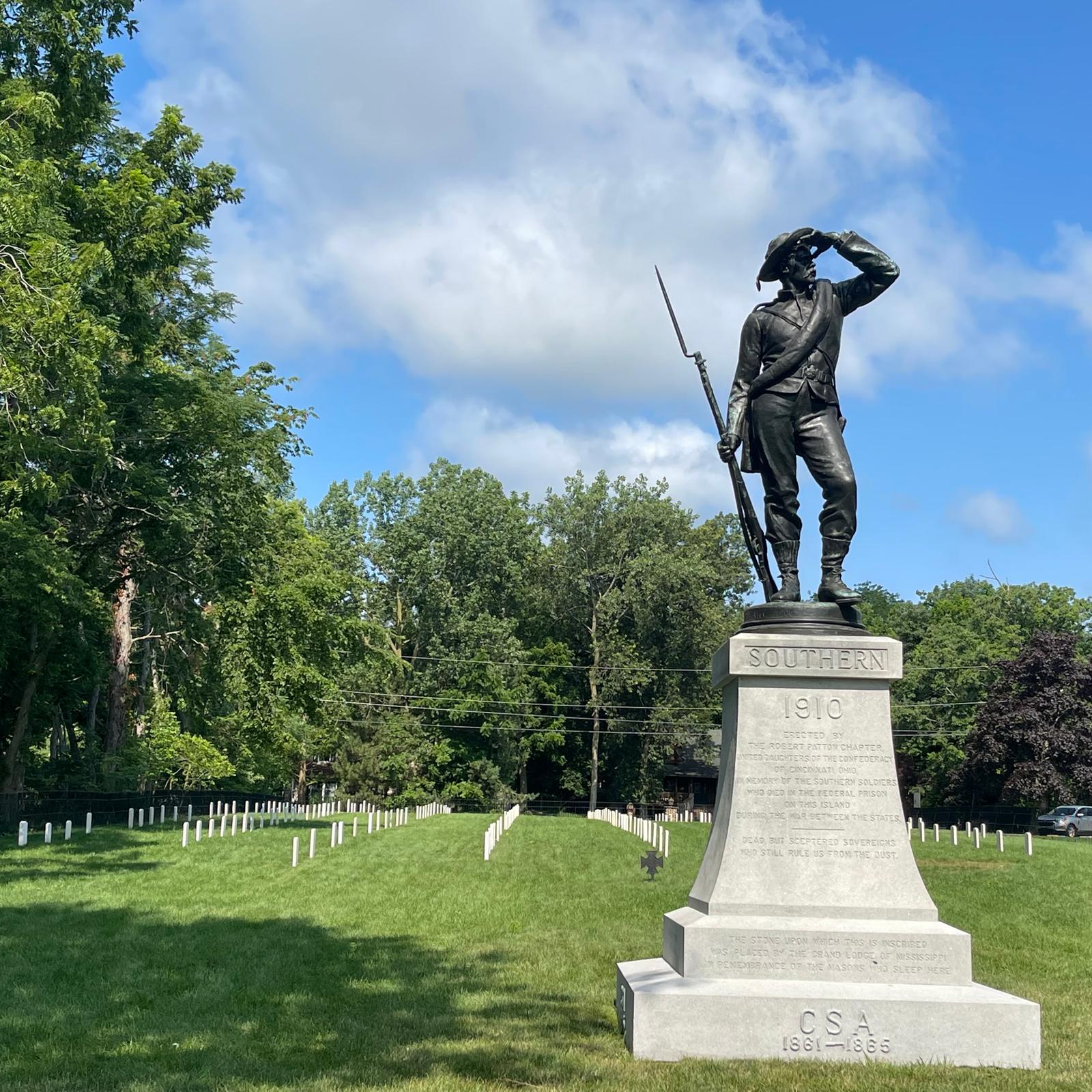 Confederate Stockade Cemetery cemetery grounds and headstones