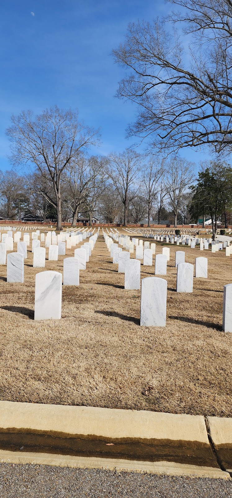 Corinth National Cemetery cemetery grounds and headstones