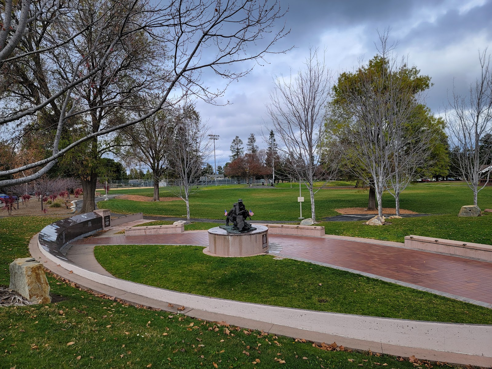 Cupertino Memorial Park cemetery grounds and headstones
