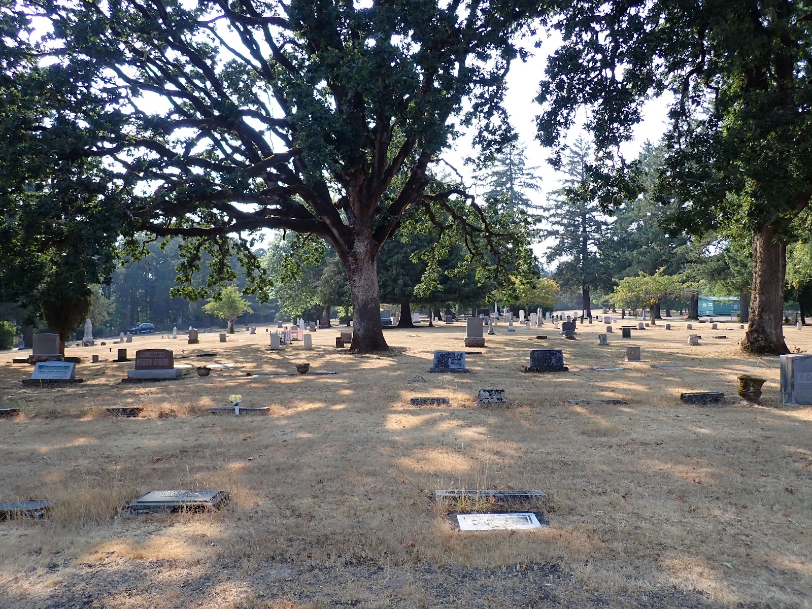 Dallas Cemetery District #4 cemetery grounds and headstones