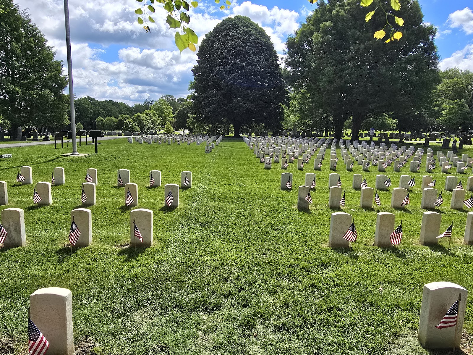 Danville National Cemetery cemetery grounds and headstones