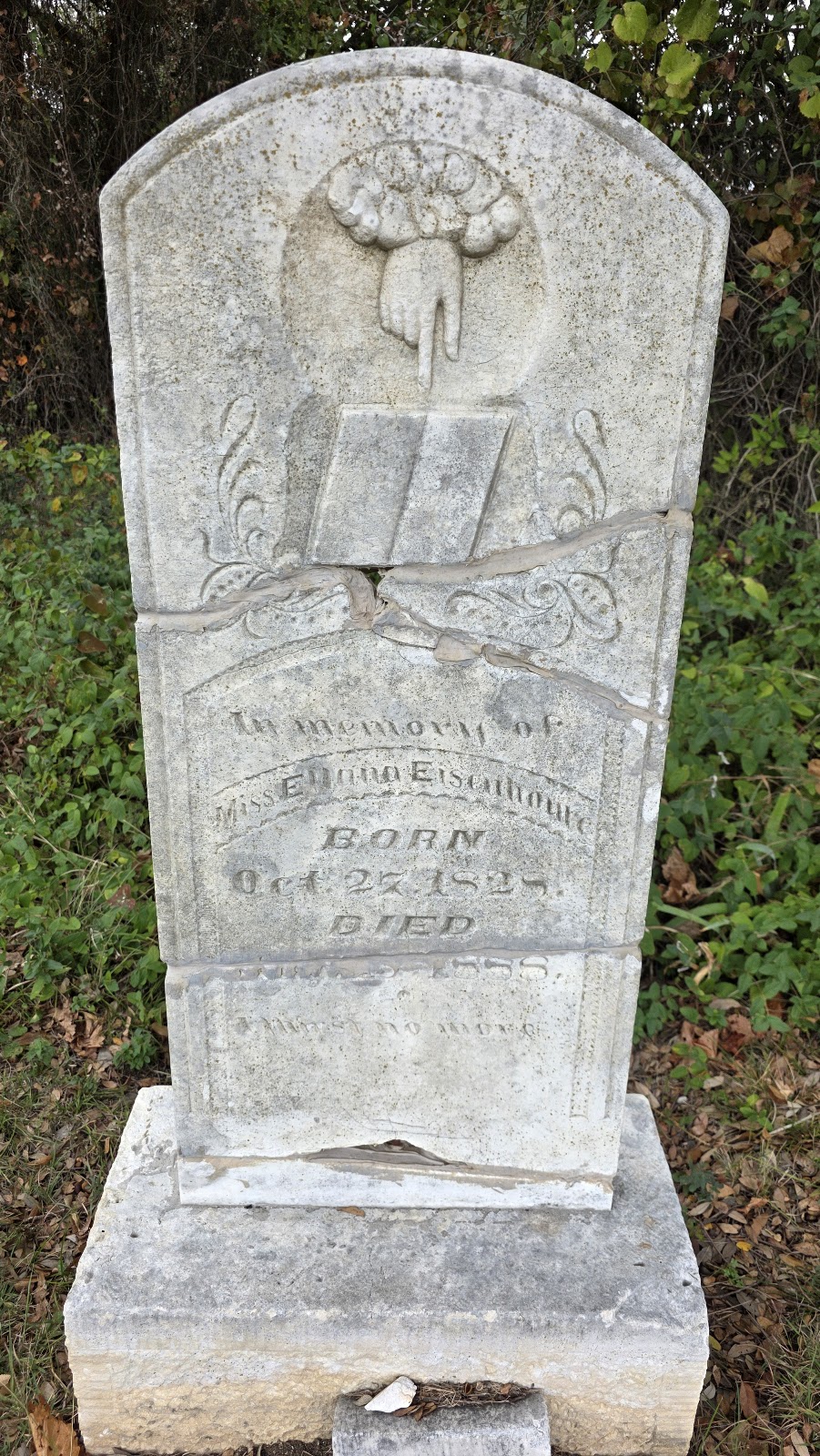 Davis Cemetery headstone and grounds