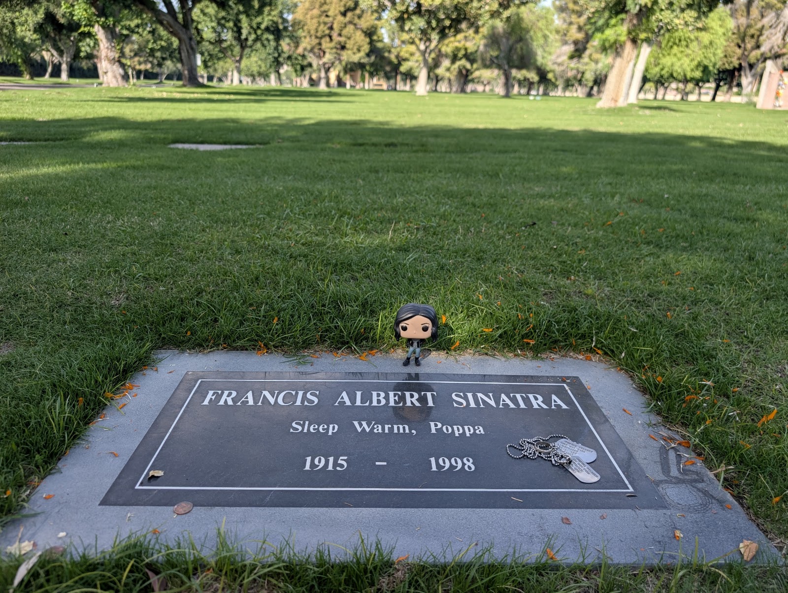 Desert Memorial Park cemetery grounds and headstones