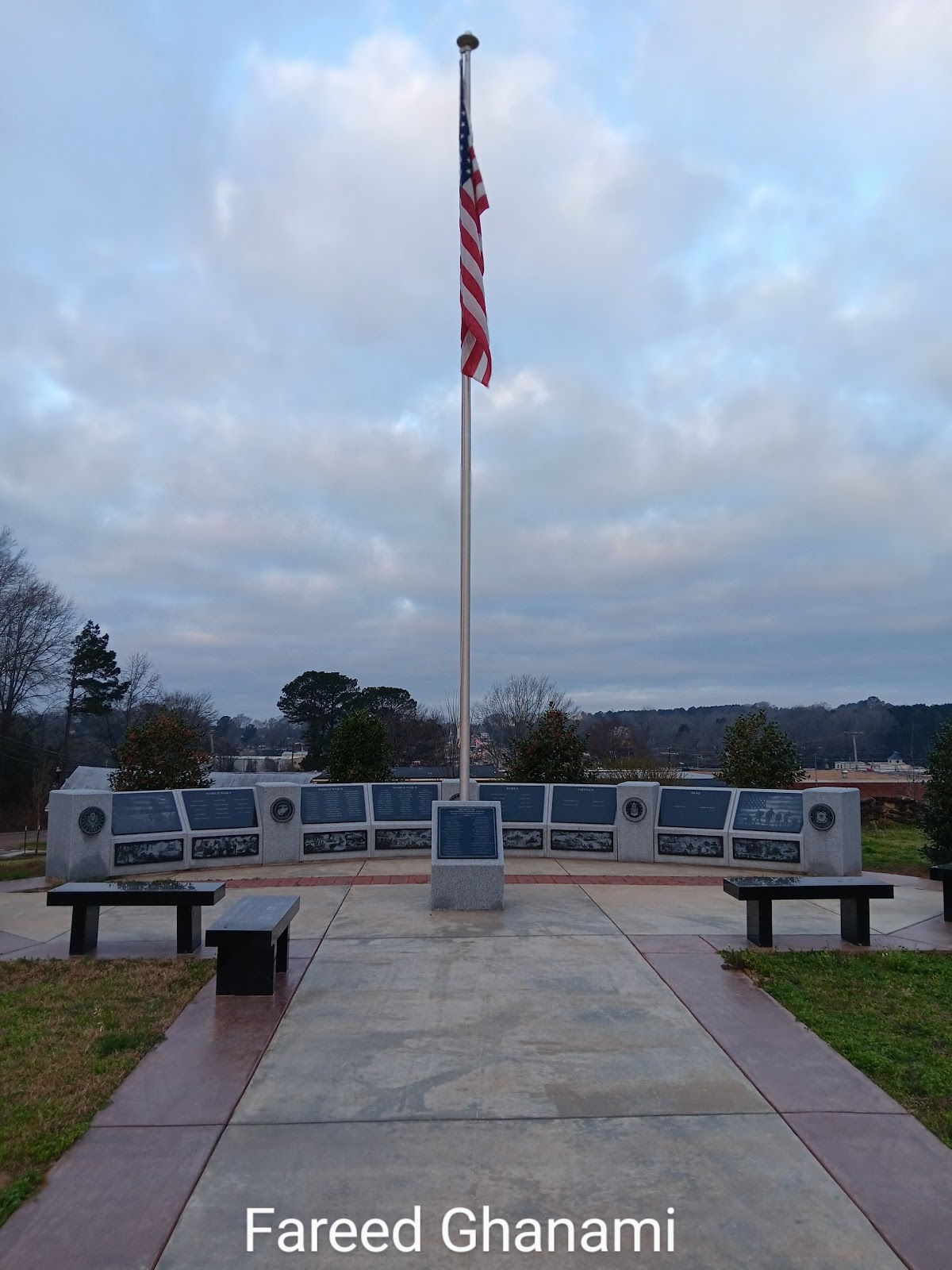 Dewitt-Deweese Memorial Park cemetery grounds and headstones