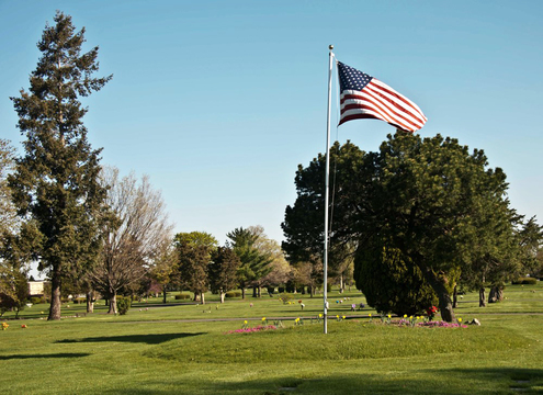 East Lawn Memorial Gardens Cemetery cemetery grounds and headstones
