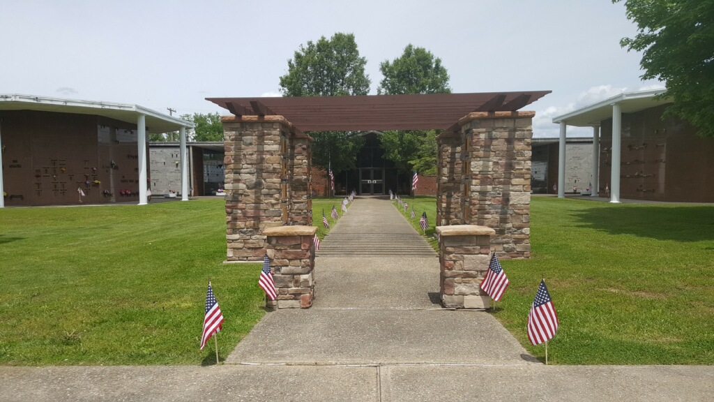 East Lawn Memorial Park cemetery grounds and headstones