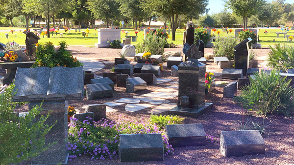 East Lawn Palms Mortuary & Cemetery cemetery grounds and headstones