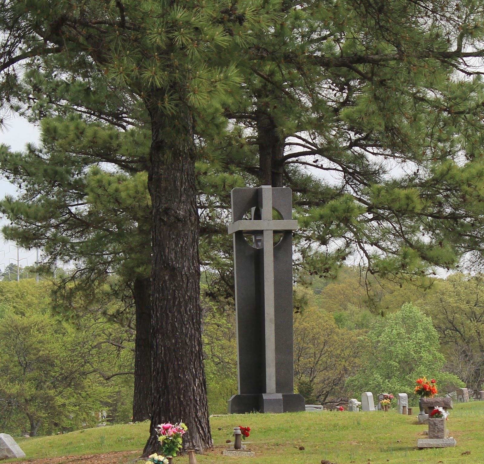 Edgewood Memorial Park cemetery grounds and headstones