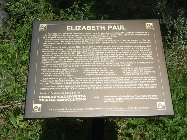 Elizabeth Paul Grave grounds