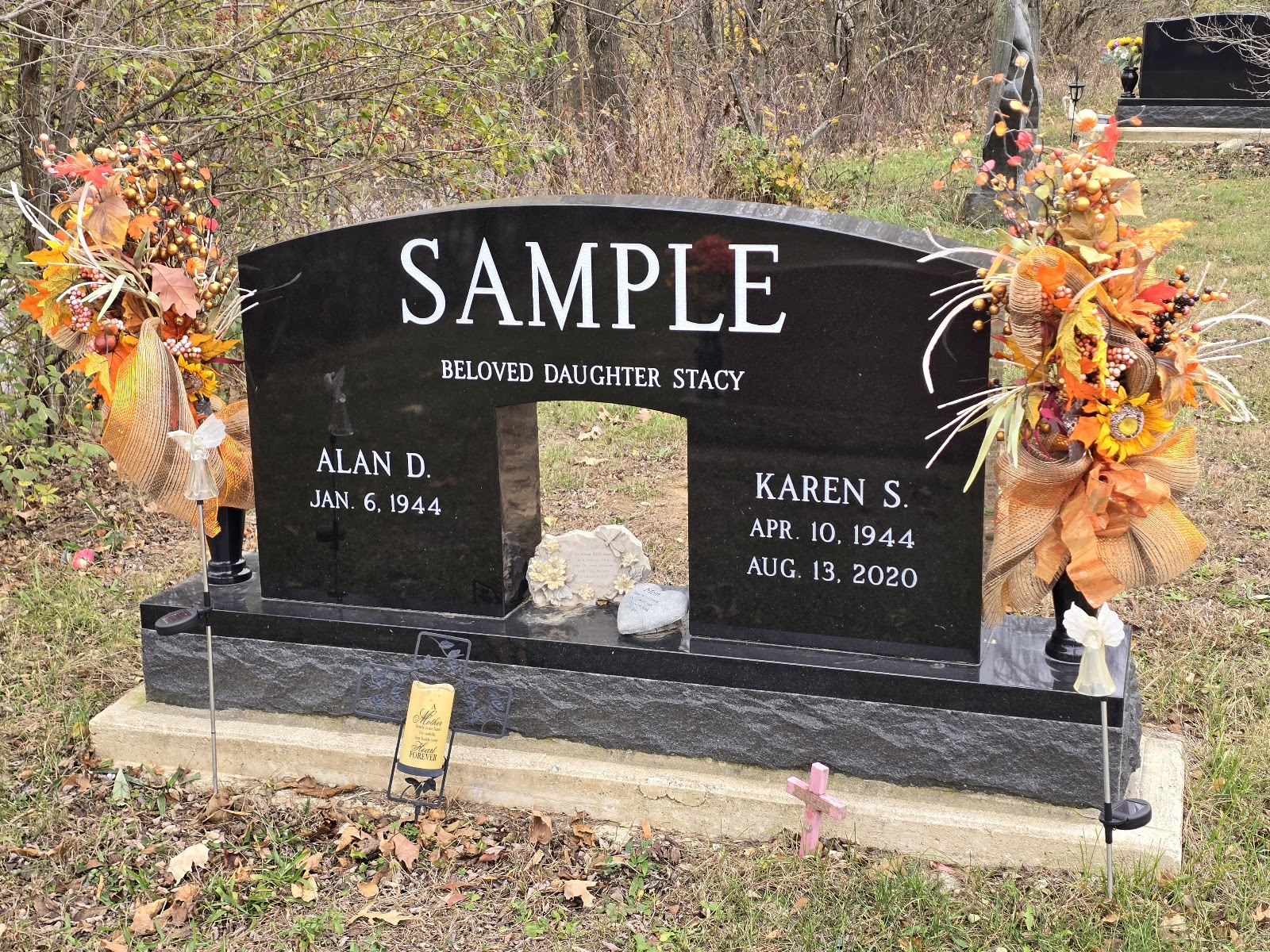 Estates of Serenity cemetery grounds and headstones