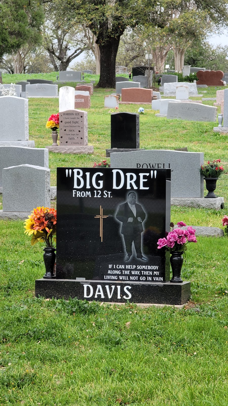 Evergreen Cemetery cemetery grounds and headstones