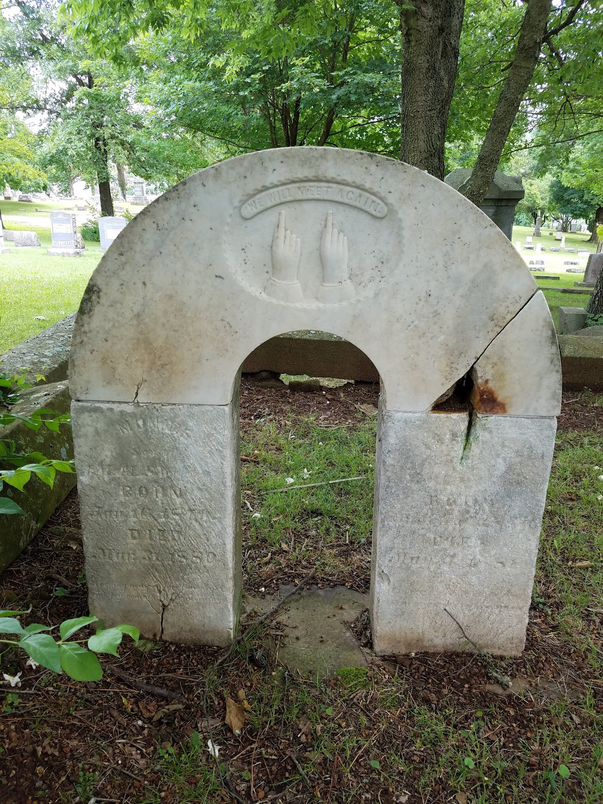 Evergreen Cemetery cemetery grounds and headstones