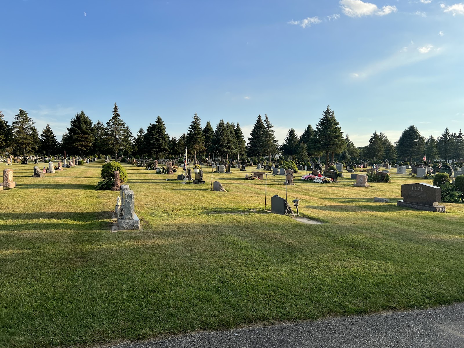 Evergreen Cemetery cemetery grounds and headstones