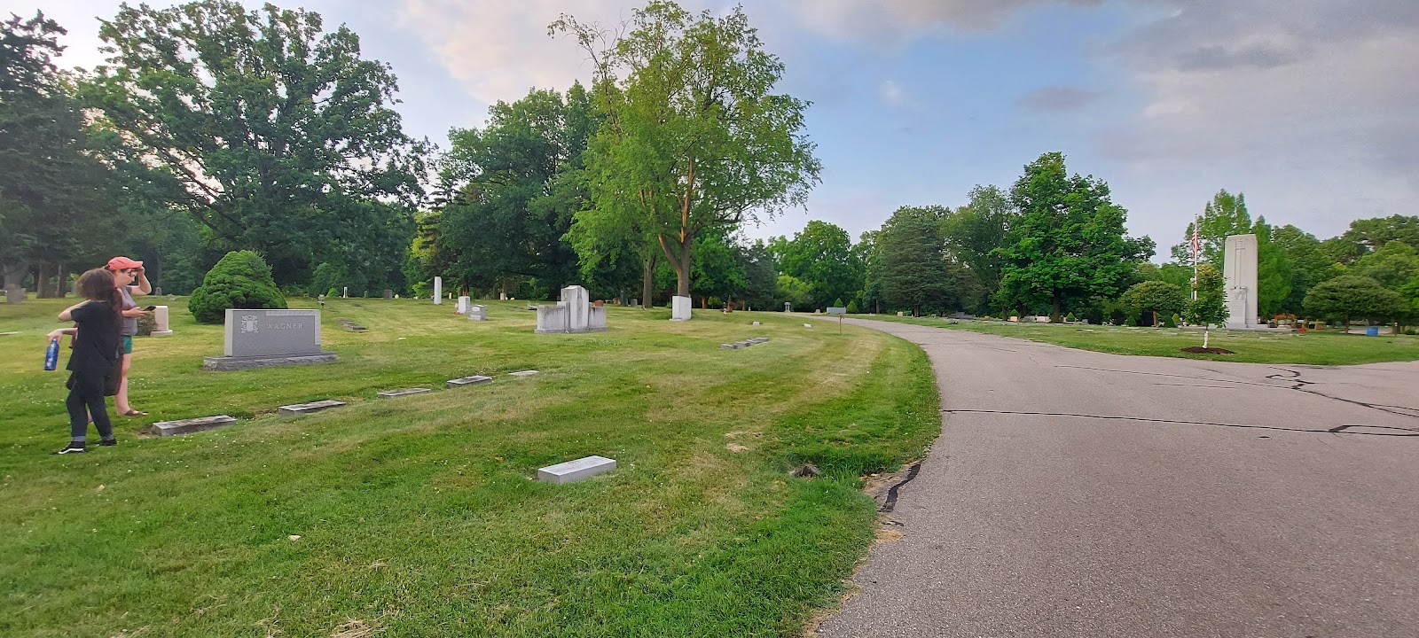 Evergreen Cemetery cemetery grounds and headstones