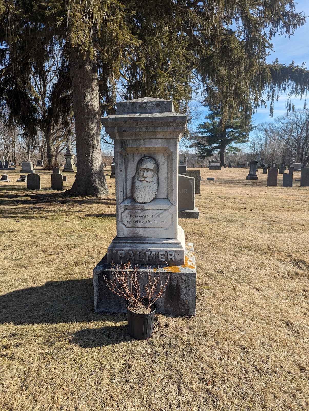 Evergreen Cemetery cemetery grounds and headstones