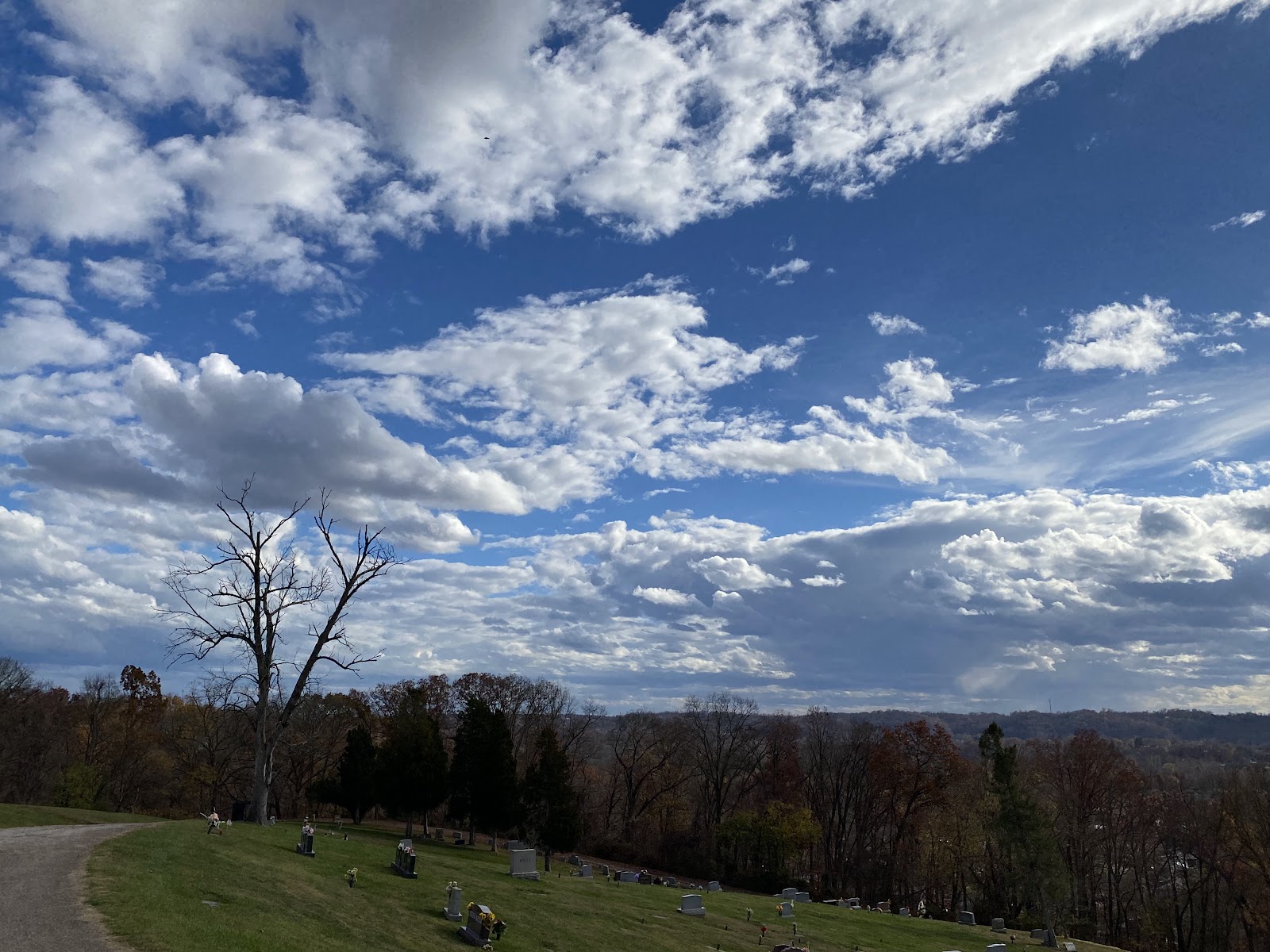 Evergreen Cemetery North cemetery grounds and headstones