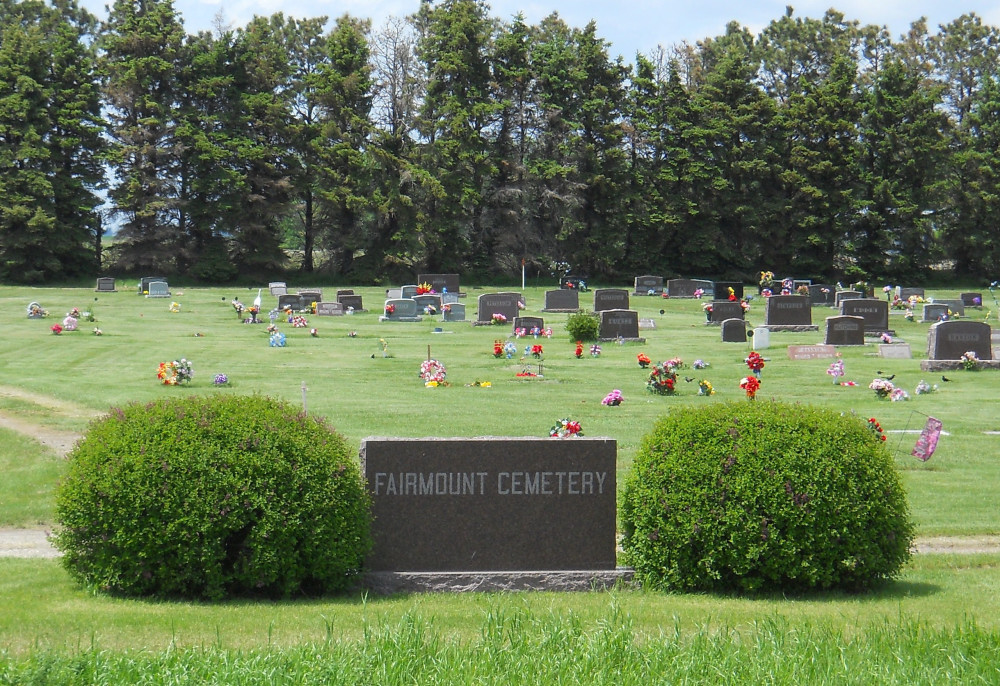 Fairmount Cemetery headstone and grounds