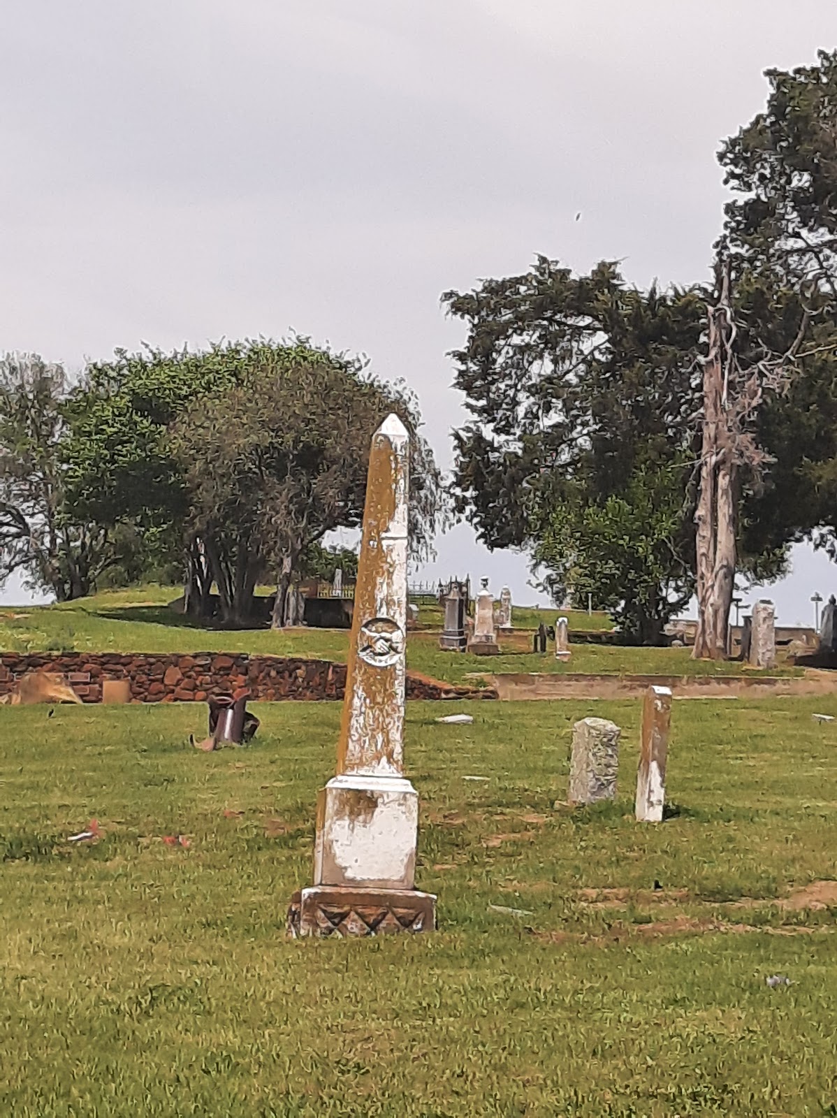 Fairview Cemetery headstone and grounds