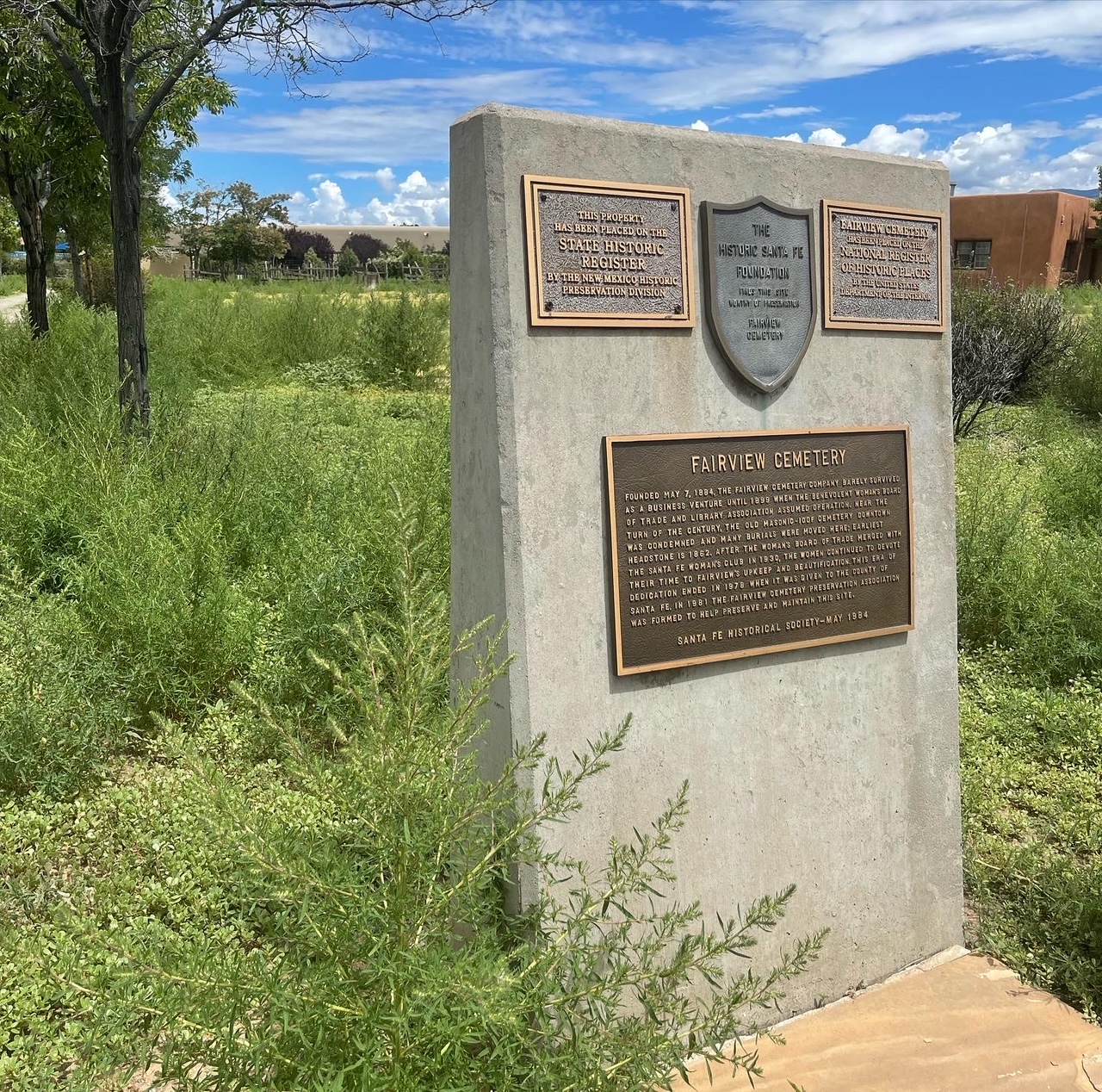 Fairview Cemetery headstone and grounds