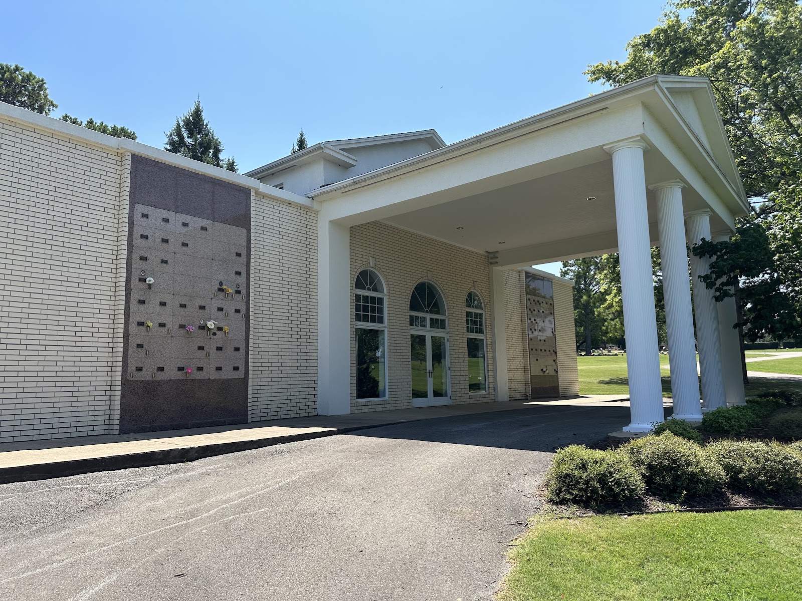 Fairview Memorial Gardens cemetery grounds and headstones