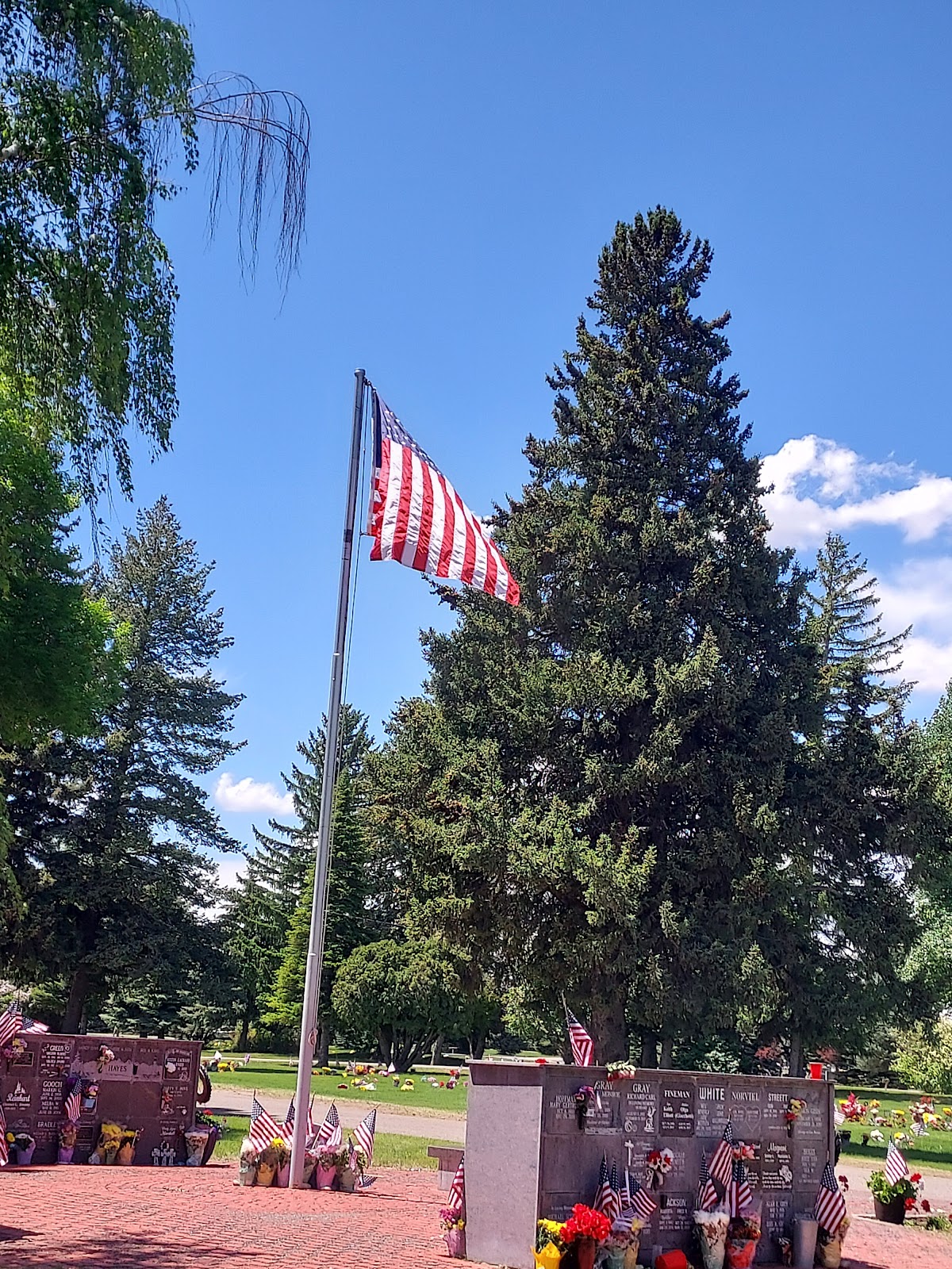 Fielding Memorial Park Cemetery cemetery grounds and headstones