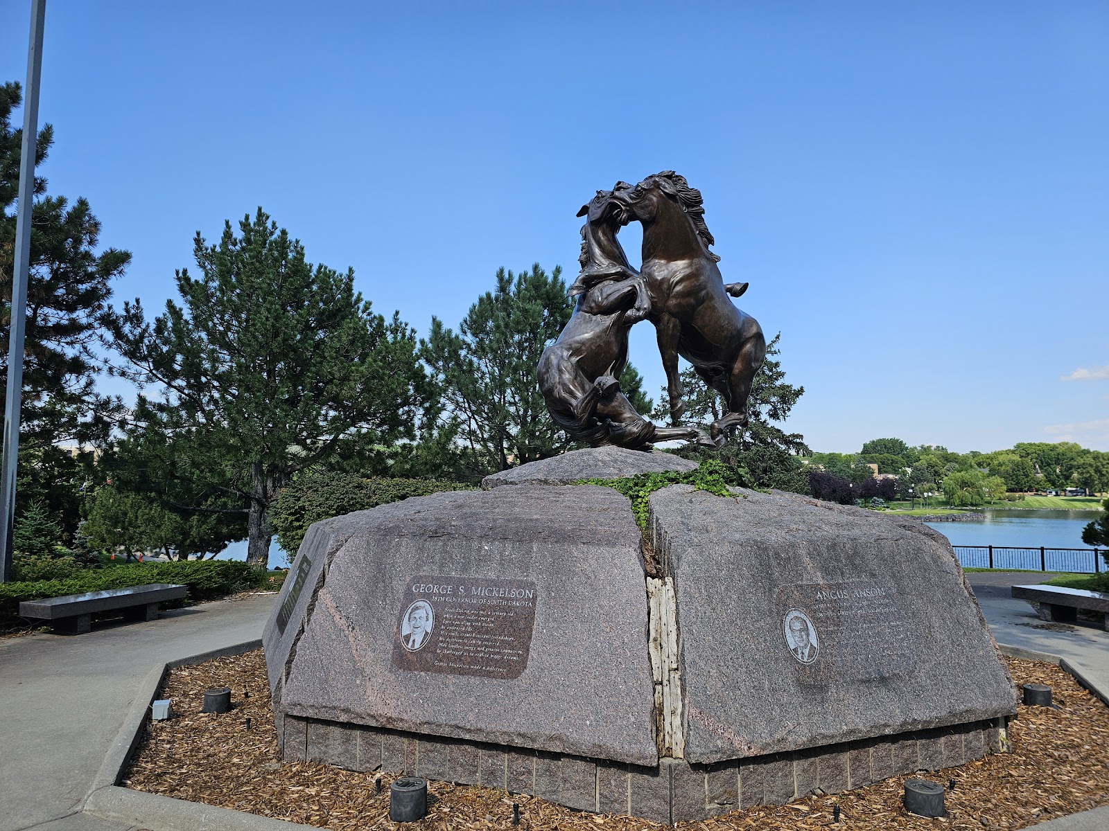 Fighting Stallions Memorial cemetery grounds and headstones