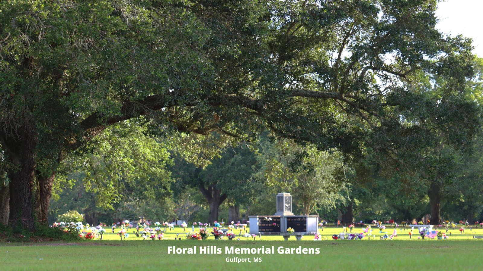 Floral Hills Memorial Gardens cemetery grounds and headstones