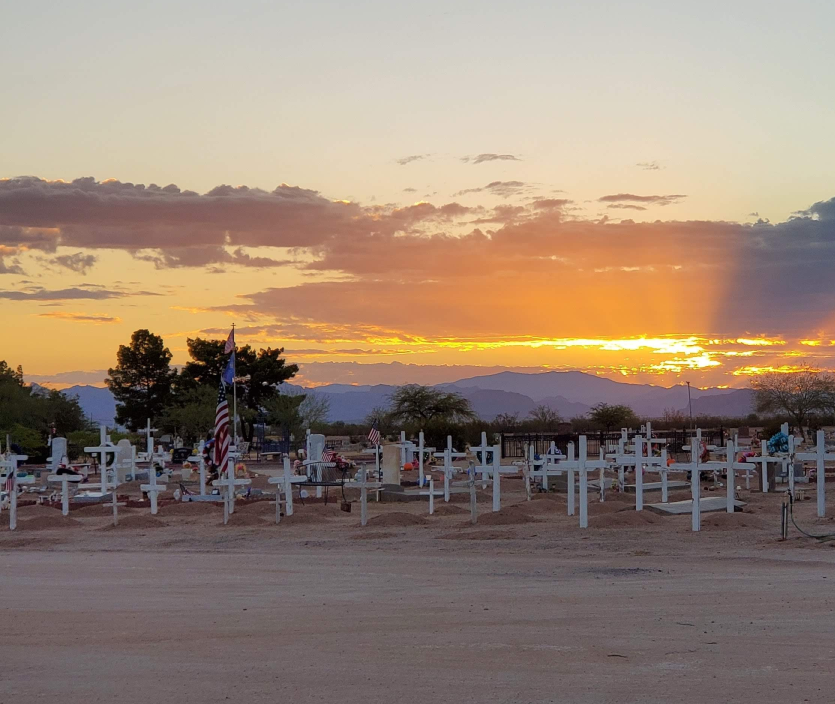 Florence Memorial Park cemetery grounds and headstones