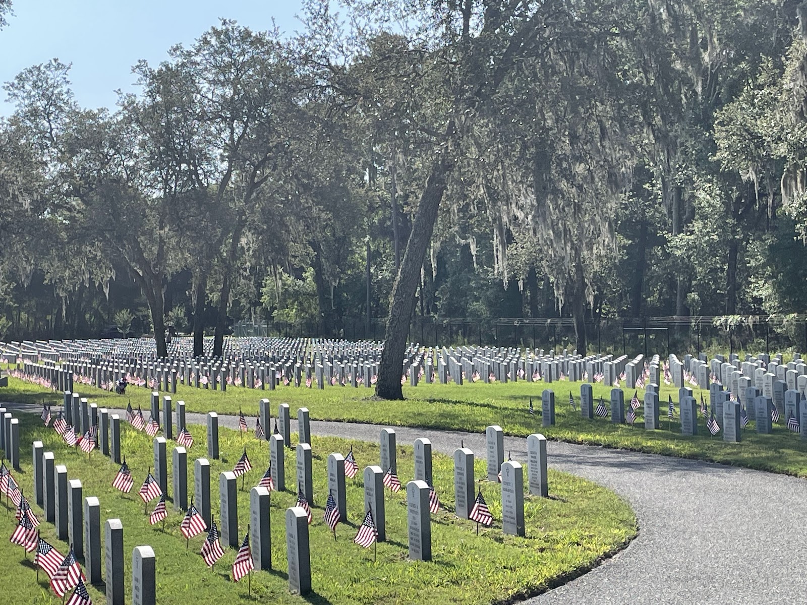 Florida National Cemetery cemetery grounds and headstones