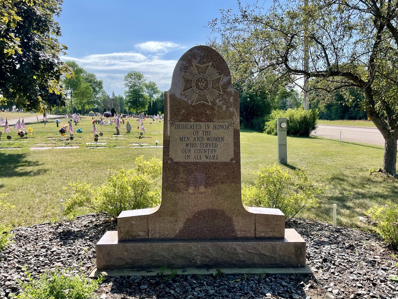 Forest Hill Cemetery headstone and grounds