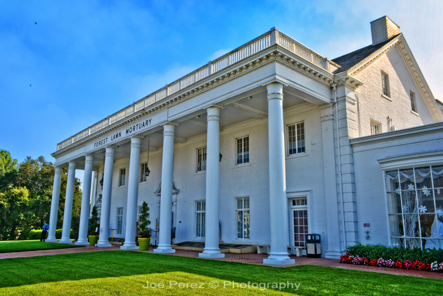 Forest Lawn cemetery grounds and headstones