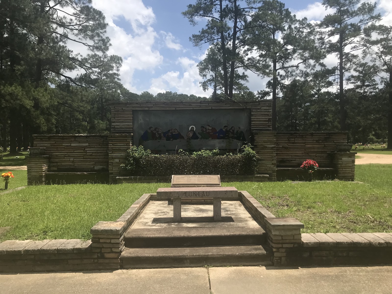 Forest Lawn Memorial Park cemetery grounds and headstones