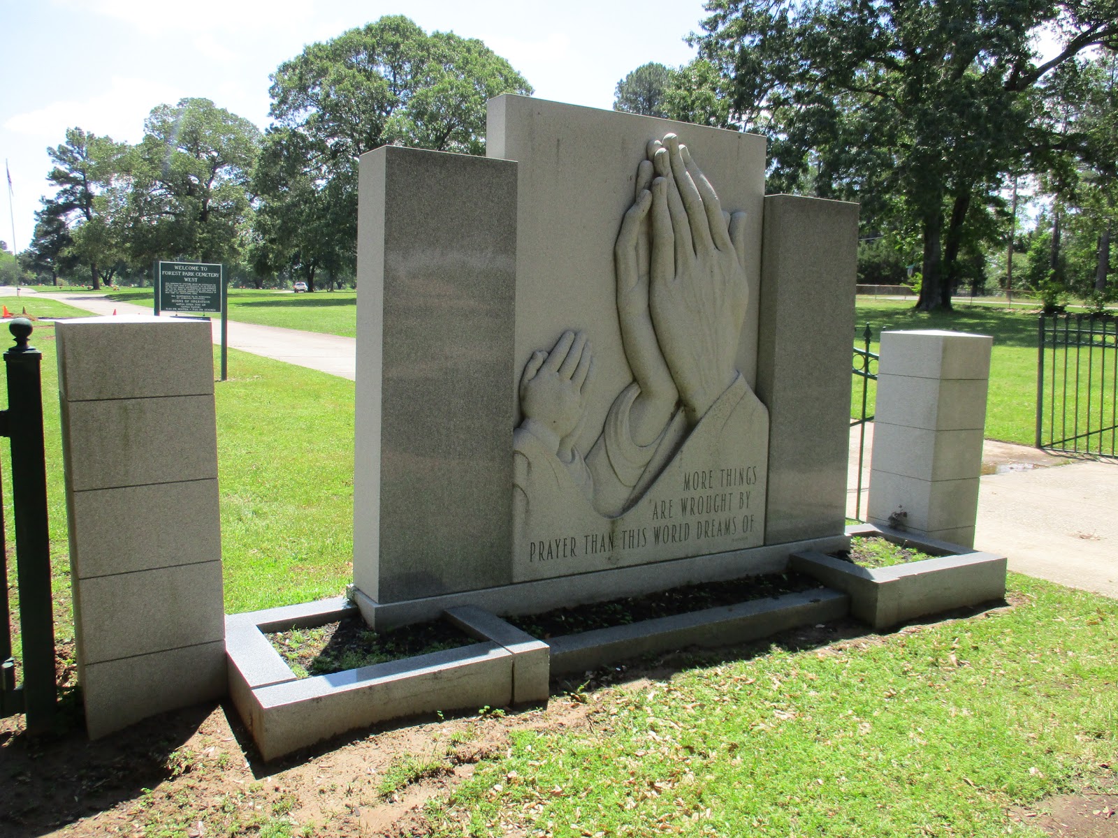 Forest Park Cemetery West cemetery grounds and headstones