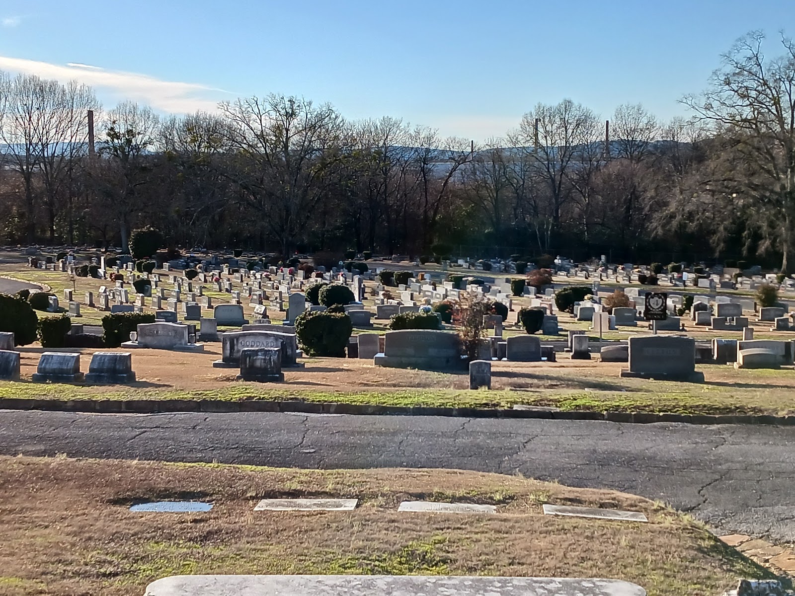 Forrest Cemetery headstone and grounds