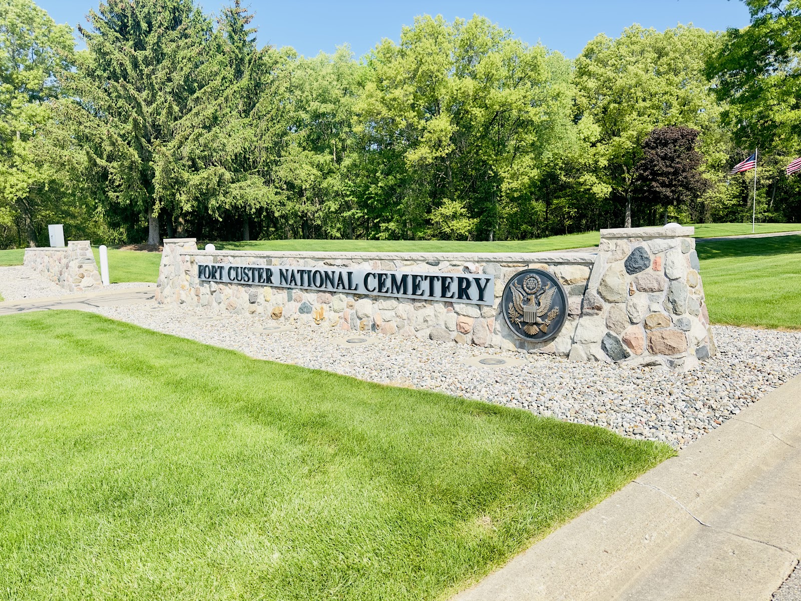 Fort Custer National Cemetery headstone and grounds