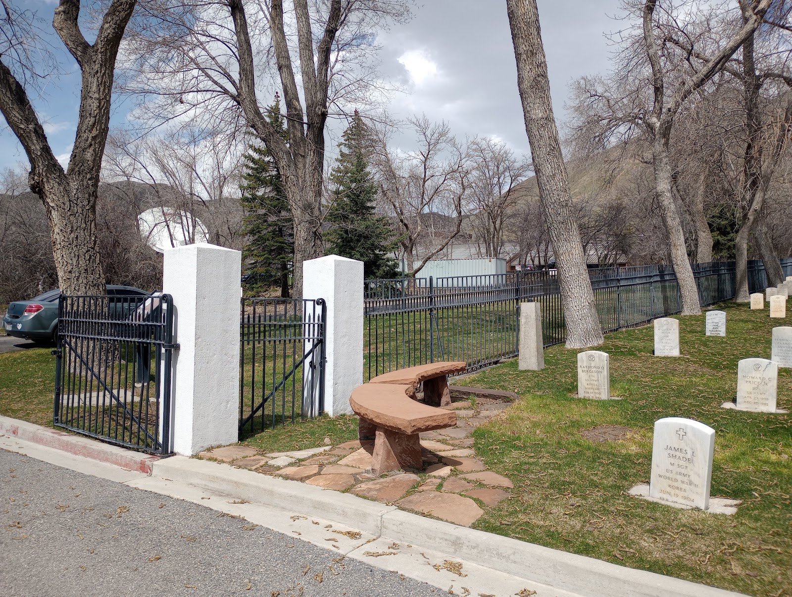 Fort Douglas Post Cemetery headstone and grounds