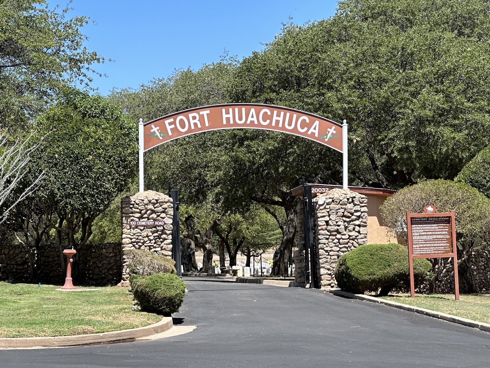 Fort Huachuca Post Cemetery cemetery grounds and headstones