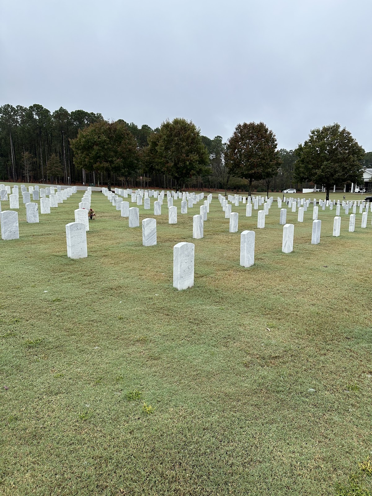 Fort Jackson National Cemetery headstone and grounds