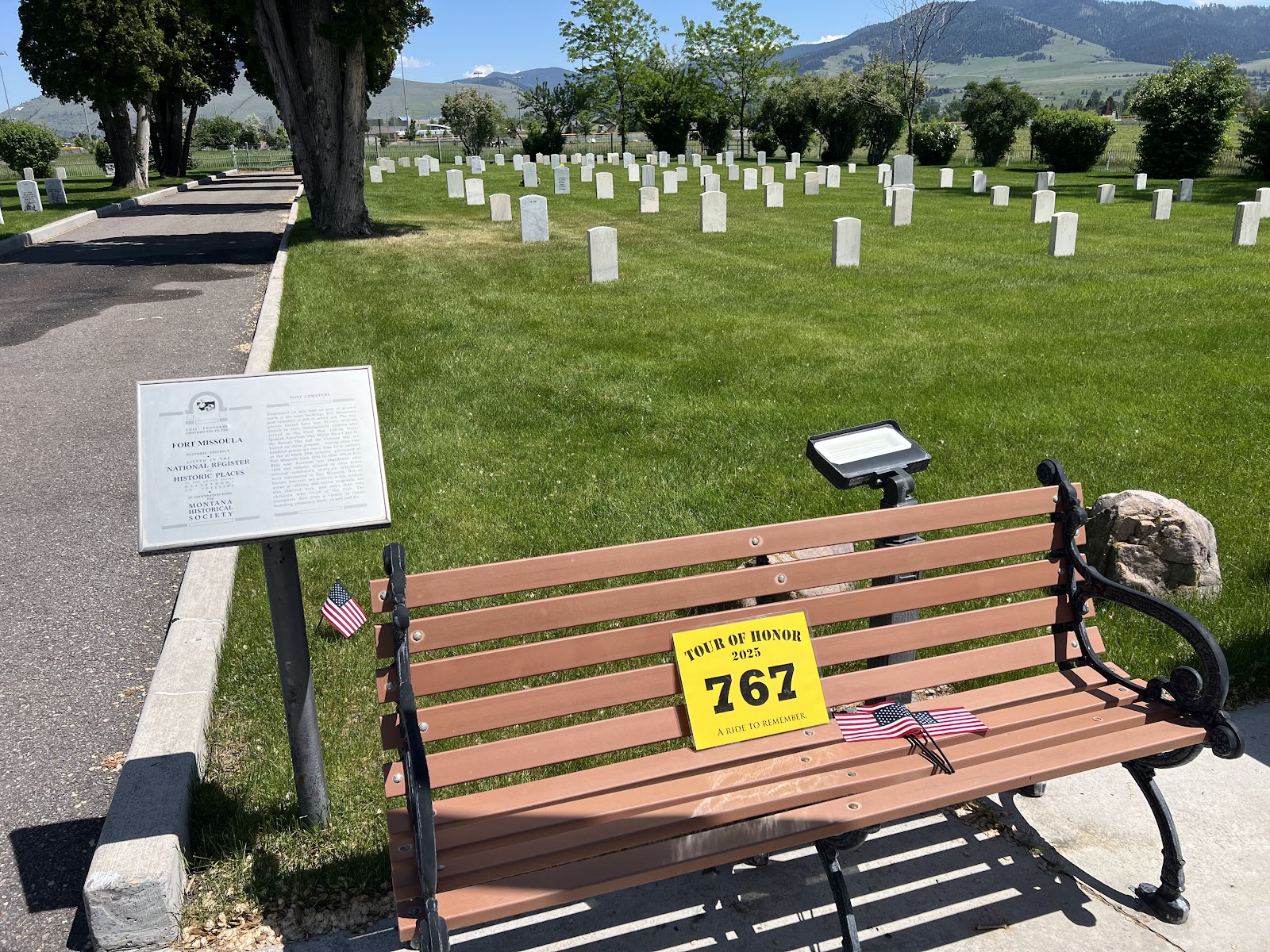 Fort Missoula Post Cemetery cemetery grounds and headstones