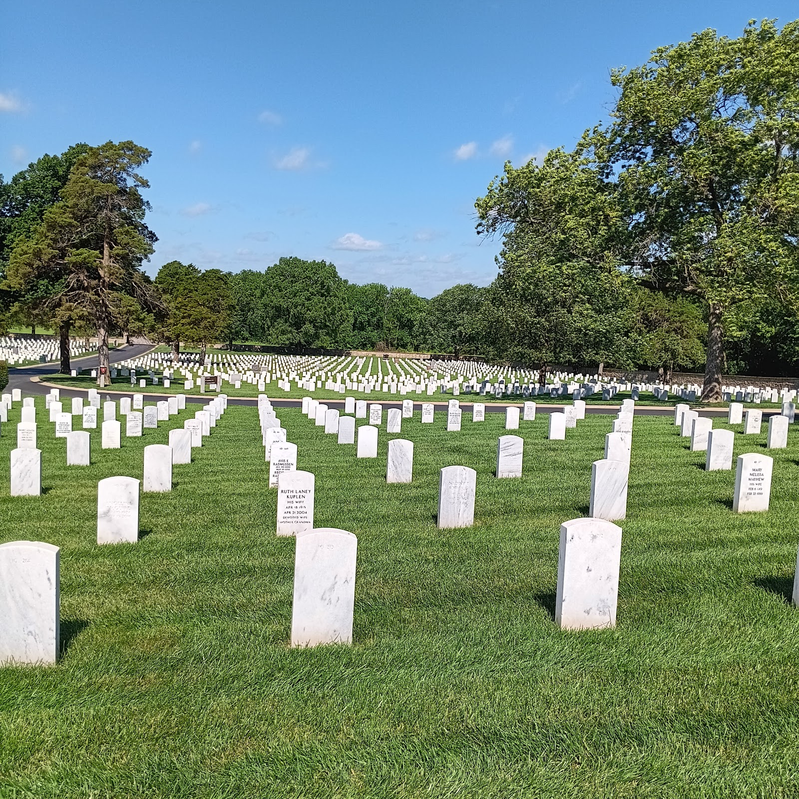 Fort Scott National Cemetery cemetery grounds and headstones