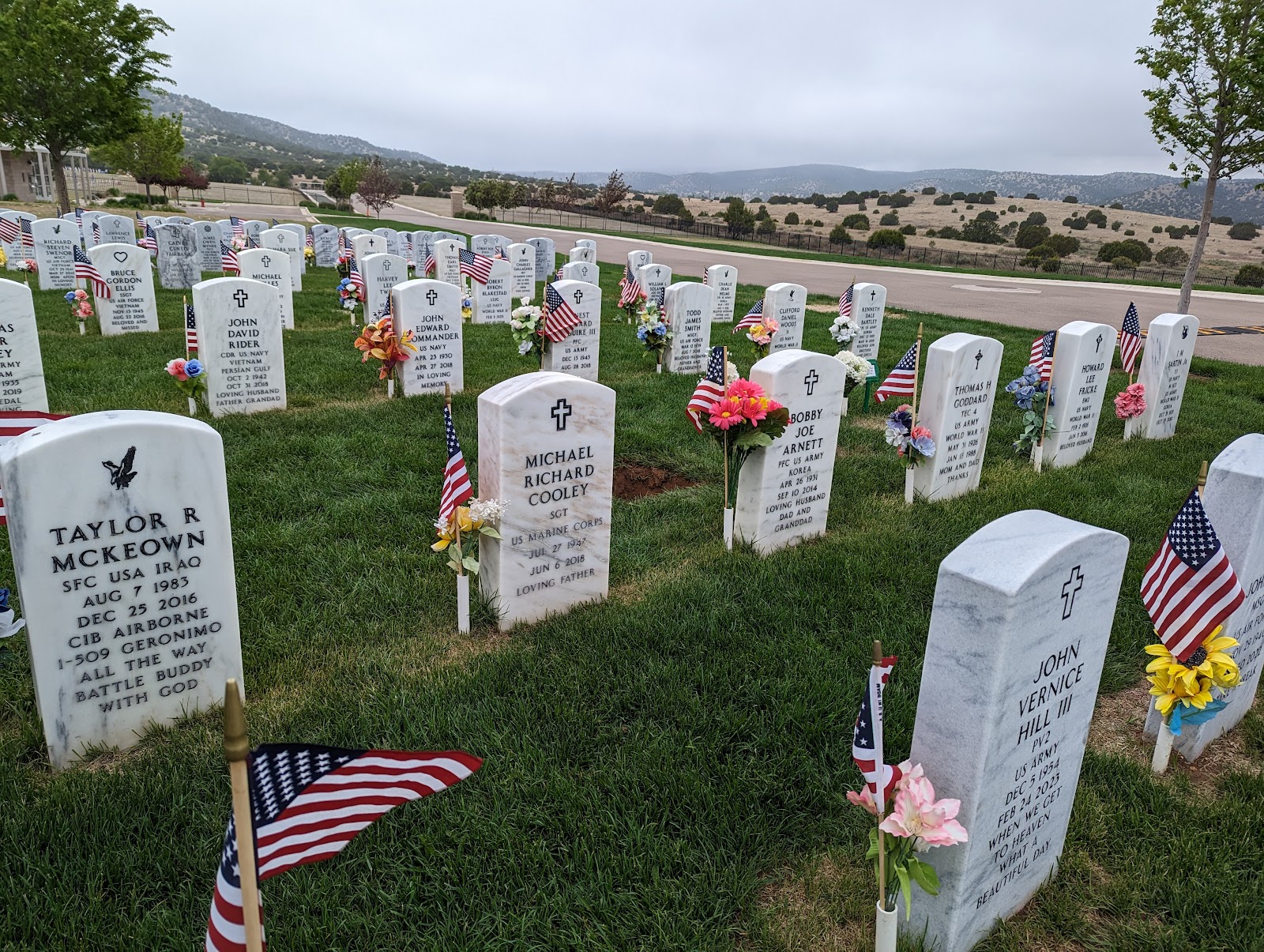 Fort Stanton Cemetery headstone and grounds
