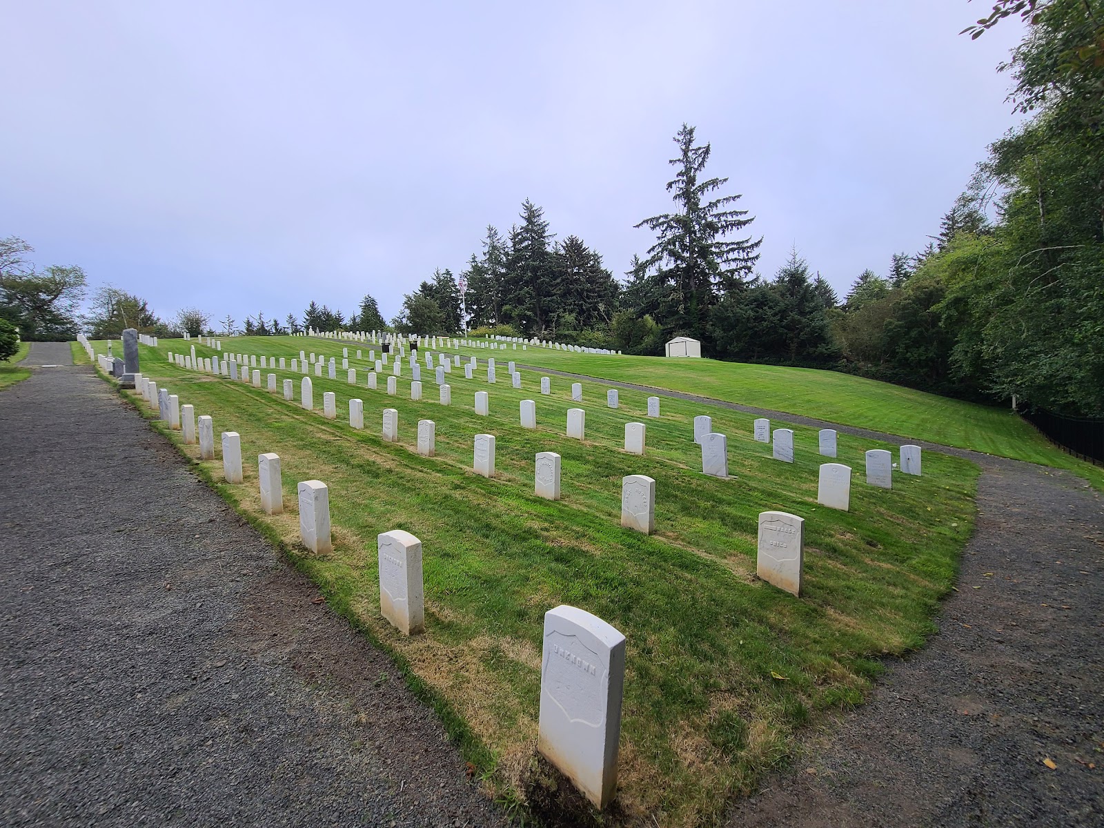 Fort Stevens National Cemetery headstone and grounds