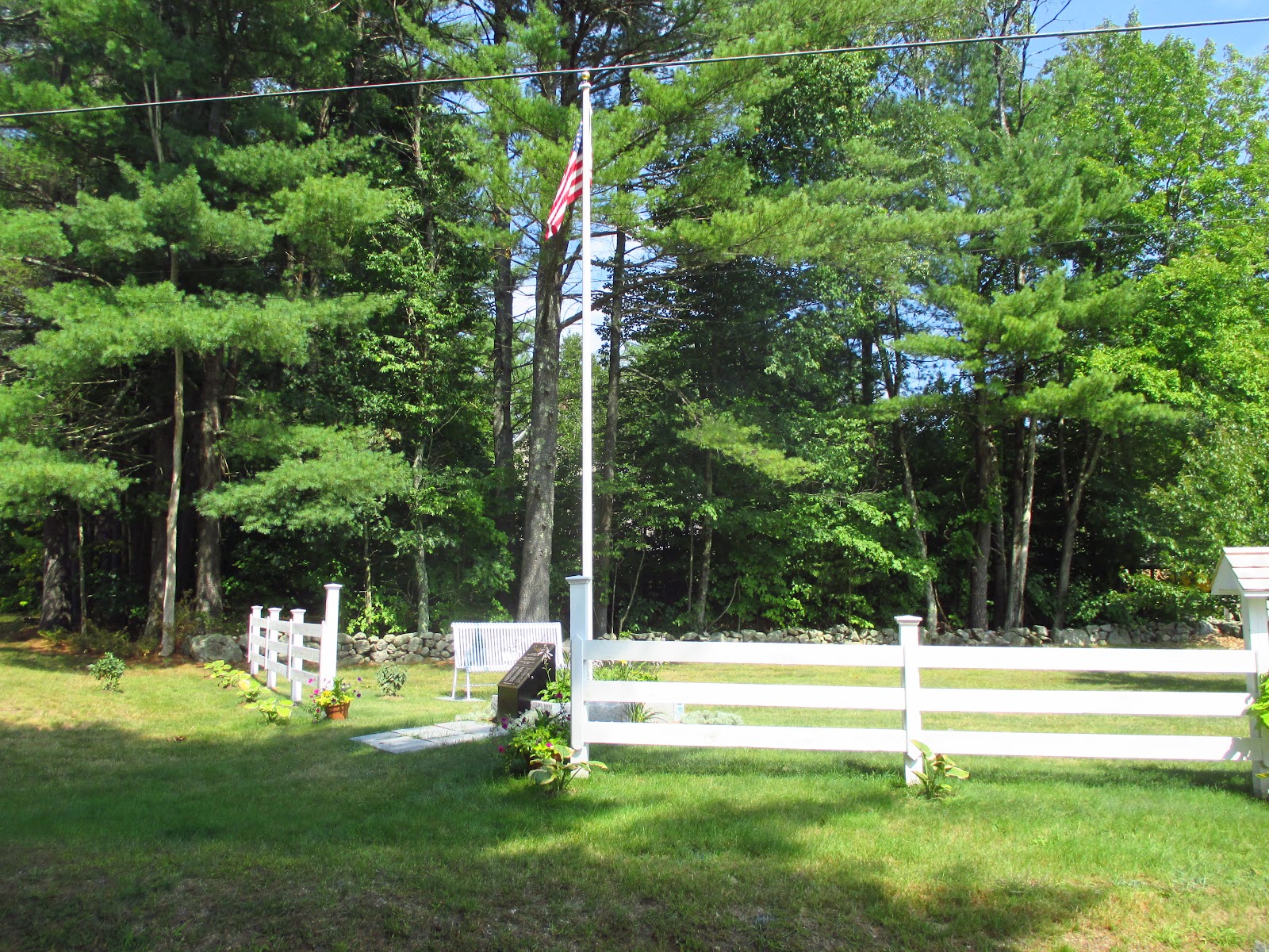 Foss Memorial Park cemetery grounds and headstones