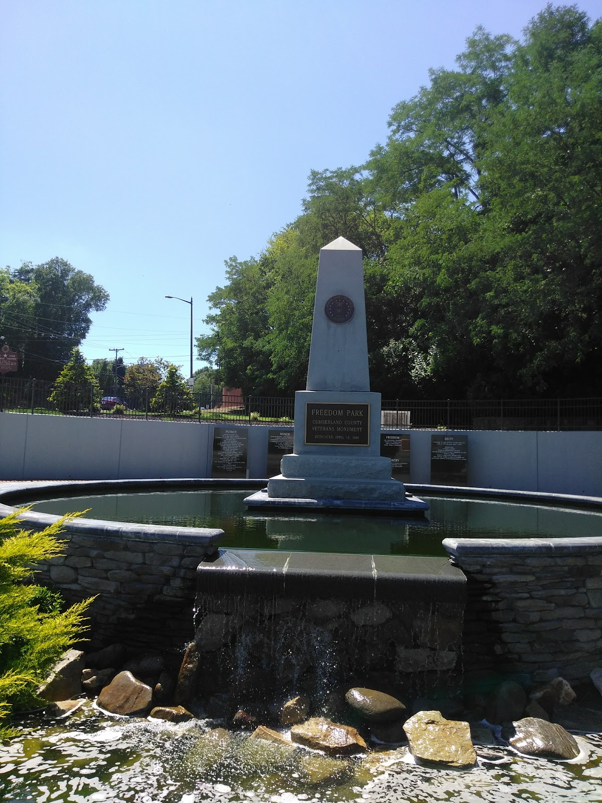 Freedom Memorial Park cemetery grounds and headstones
