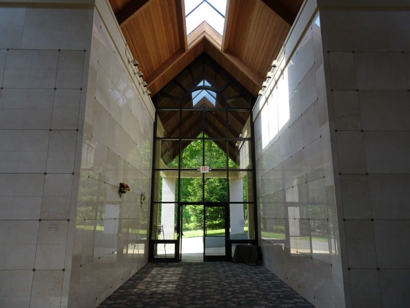 Frost Woods Memorial Park cemetery grounds and headstones