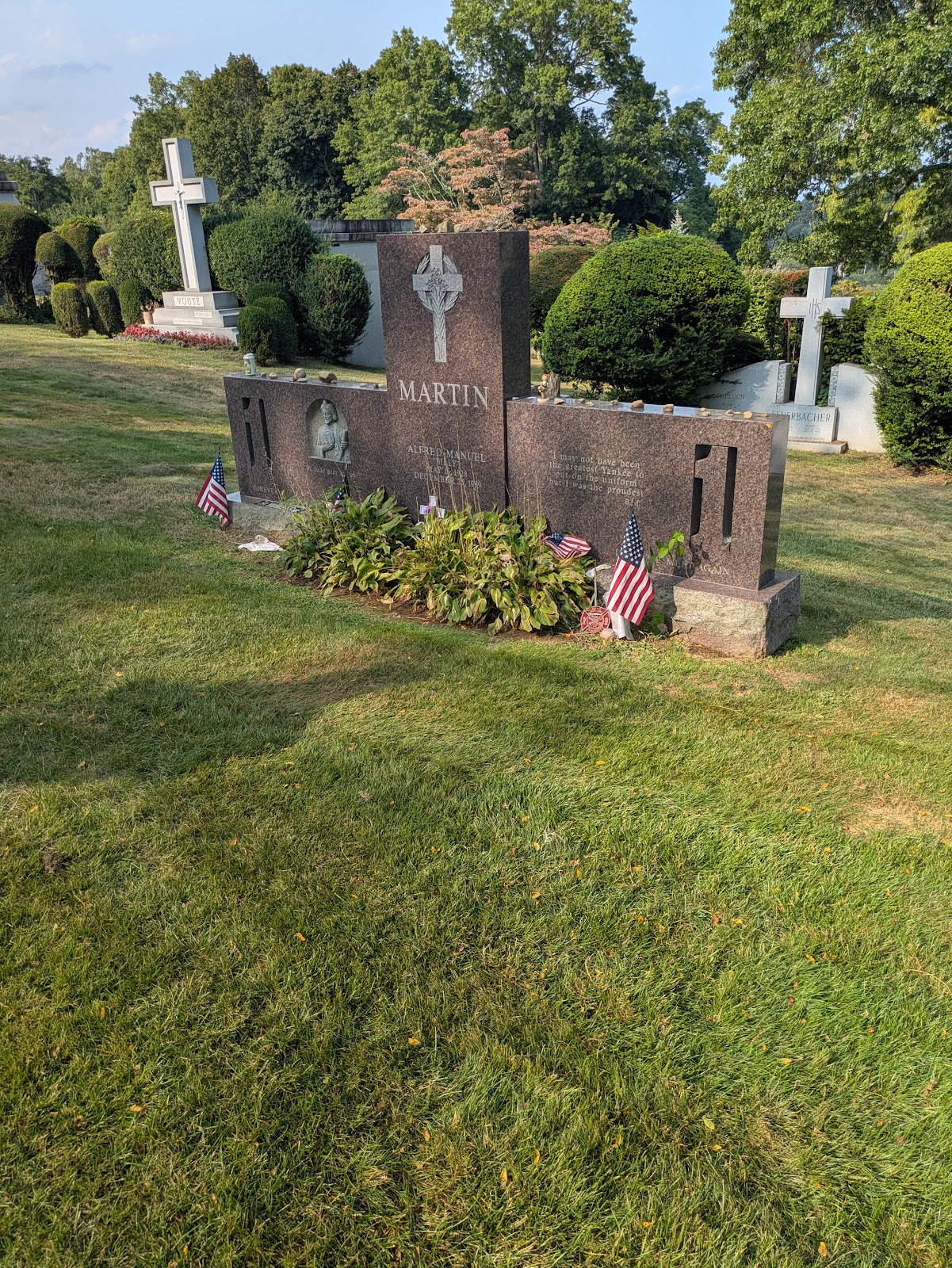 Gate of Heaven cemetery grounds and headstones