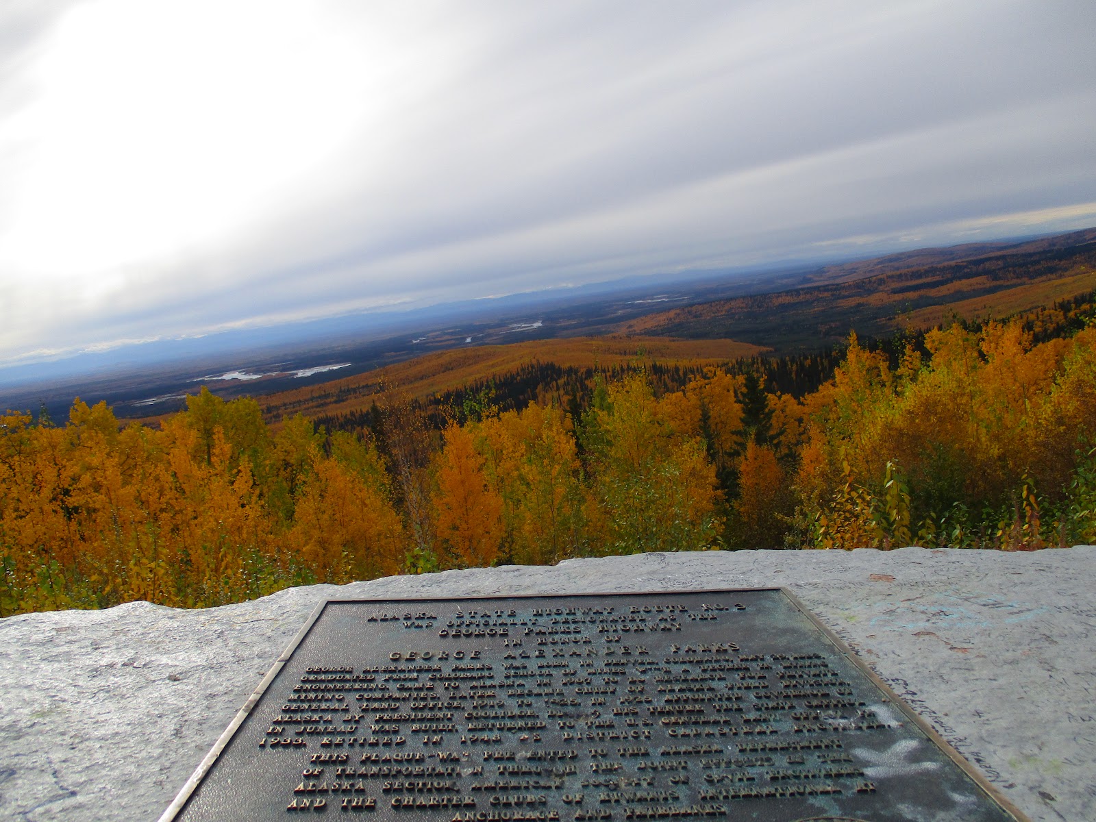 George Parks Highway Memorial cemetery grounds and headstones