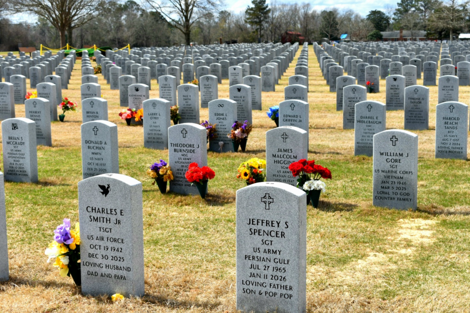 Georgia Veterans Memorial Cemetery - Glennville cemetery grounds and headstones